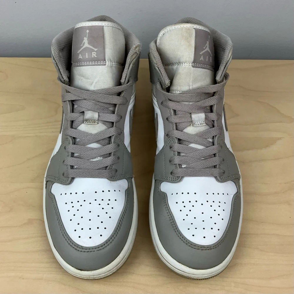 Nike Air Jordan Retro 1 Mid Men’s Size 8.0 College Gray Basketball Shoes Beaters - Picture 4 of 15